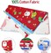 Christmas Fabric Bundles, 20 Pcs Different Pattern Christmas Quilting Fabric, Fabric Squares with Snowman and Santa Christmas Cotton Fabric Sewing Crafting DIY Supplies(9.8 x 9.8 Inch/25 x 25 cm)